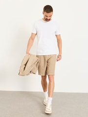 FatFace Natural Bosbury Linen Chino Shorts - Image 5 of 5