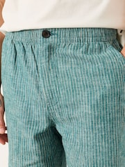 FatFace Selsey Teal Blue Stripe Pull On Shorts - Image 3 of 7