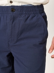 FatFace Selsey French Navy Seersucker Pull On Shorts - Image 4 of 5