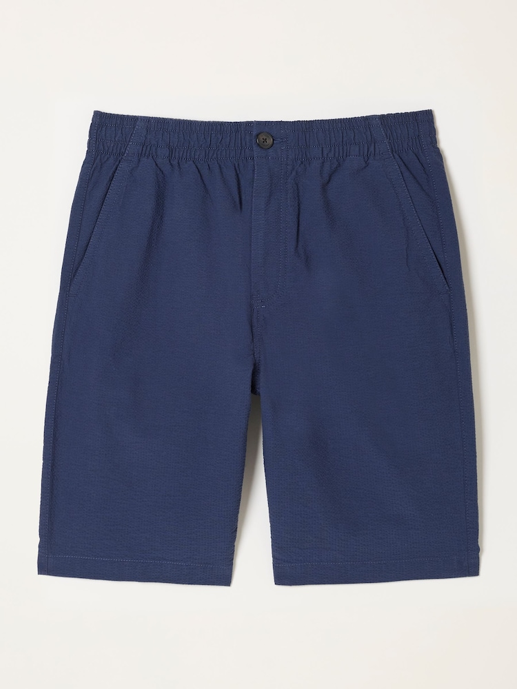 FatFace Selsey French Navy Seersucker Pull On Shorts - Image 5 of 5