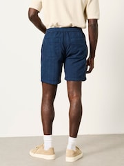 FatFace Indigo Blue Ladram Self Stripe Shorts - Image 2 of 6