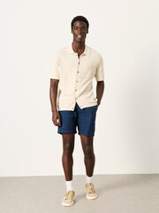 FatFace Indigo Blue Ladram Self Stripe Shorts - Image 5 of 6