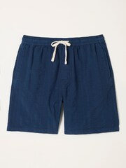 FatFace Indigo Blue Ladram Self Stripe Shorts - Image 6 of 6