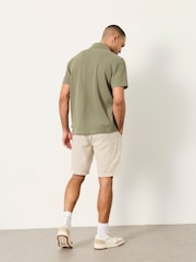 FatFace Salcombe Natural Stripe Linen Cotton Shorts - Image 4 of 5