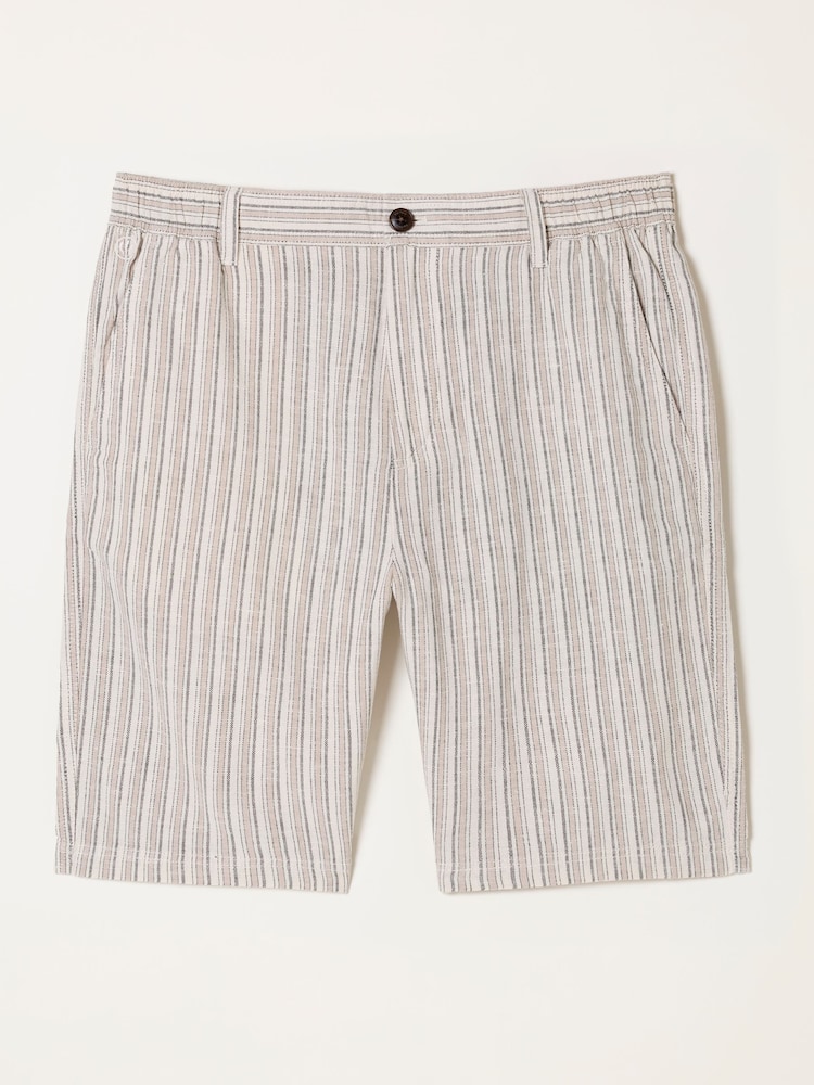 FatFace Salcombe Natural Stripe Linen Cotton Shorts - Image 5 of 5 FatFace Salcombe Natural Stripe Linen Cotton Shorts - Image 5 of 5