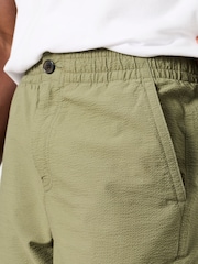 FatFace Selsey Green Haze Seersucker Pull On Shorts - Image 4 of 6