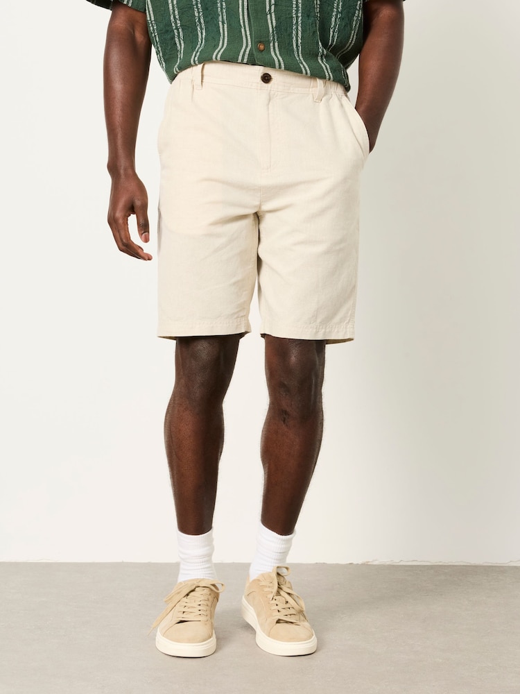 FatFace Salcombe Natural Linen Cotton Shorts - Image 1 of 5 FatFace Salcombe Natural Linen Cotton Shorts - Image 1 of 5