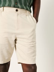 FatFace Salcombe Natural Linen Cotton Shorts - Image 3 of 5
