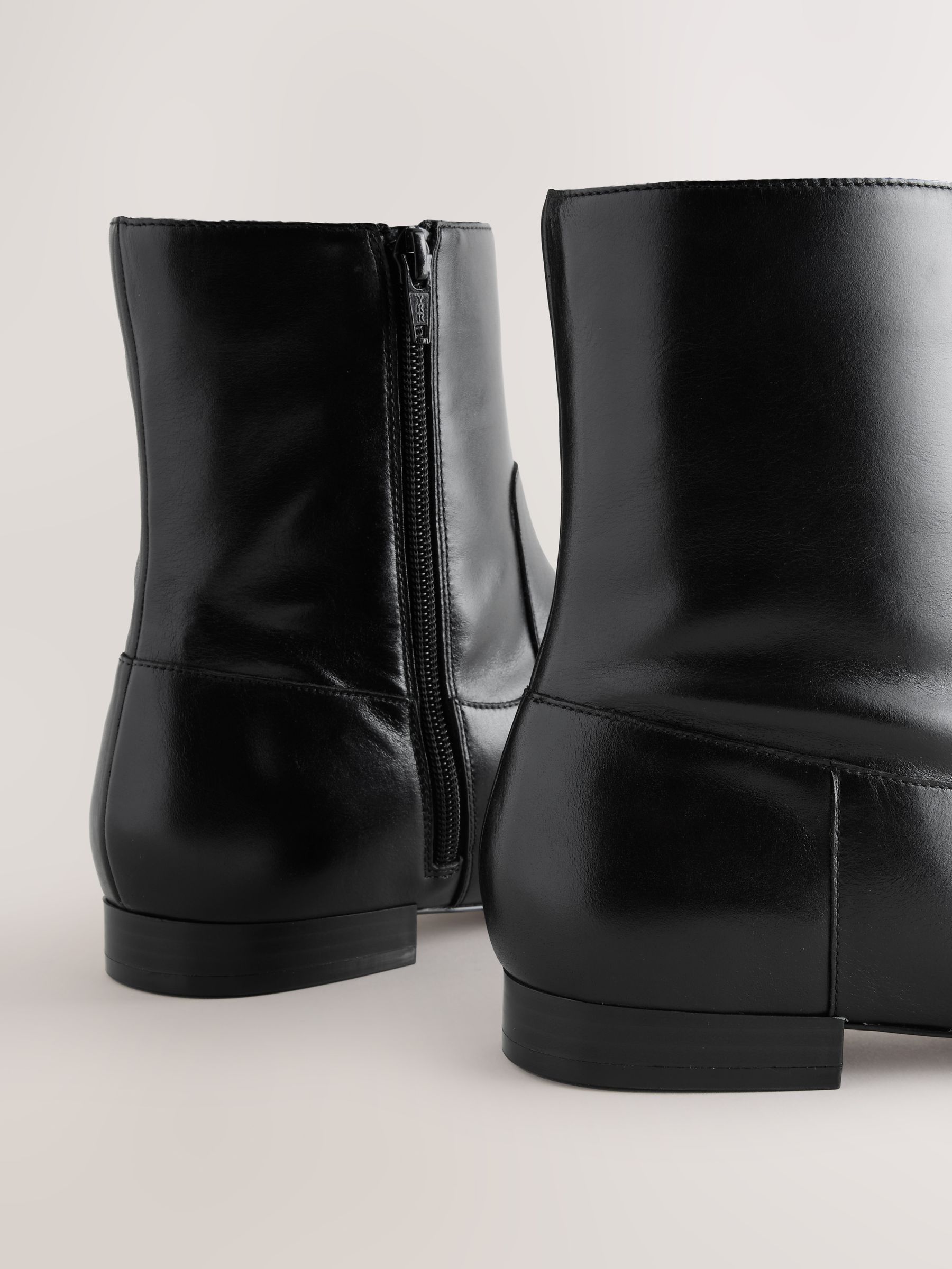 Buy Black Leather Forever Comfort® Flat Ankle Boots from Next USA