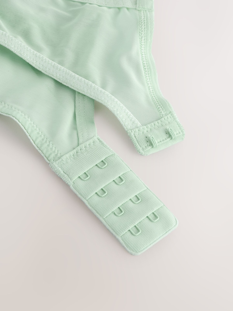 Cream/Pink/Green 3 Pack Non Pad Full Cup Bras - Image 11 of 11