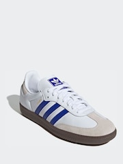 白色/蓝色 - Adidas Original Samba 运动鞋 - 9的图像3｝