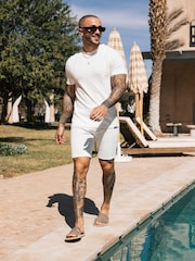 Branco - MAUVAIS Tanami Textured Stretch Shorts - Imagem 3 de 6