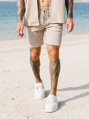 MAUVAIS Natural Eivissa Stretch Shorts - Image 1 of 5