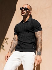 Preto - MAUVAIS Nerano Knit Polo - Imagem 1 de 4