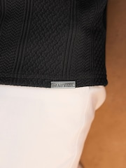 MAUVAIS Black Cedro Textured T-Shirt - Image 4 of 4