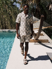MAUVAIS Natural Tulum Checked Crochet Shirt - Image 3 of 8