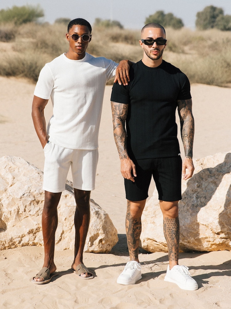 Preto - MAUVAIS Tanami Textured Stretch Shorts - Imagem 4 de 4