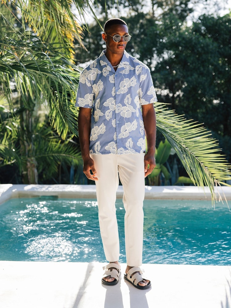 Camisa floral bordada de luxo MAUVAIS Kantun - Imagem 2 de 6