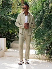 MAUVAIS Nammos Pure Linen Tailored Trousers - Imagem 2 de 2