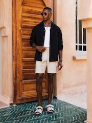 MAUVAIS Black Deveron Long Sleeve Revere Shirt - Image 3 of 6