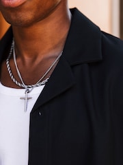MAUVAIS Black Deveron Long Sleeve Revere Shirt - Image 5 of 6