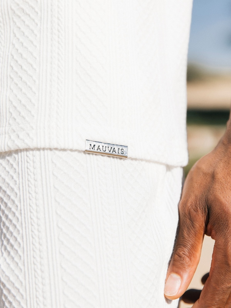 Branco - MAUVAIS Tanami Textured Stretch Tee - Imagem 6 de 6