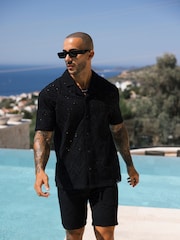 MAUVAIS Black Destino Embroidered Relaxed Fit Shorts - Image 2 of 6