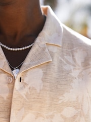MAUVAIS Cream Kandima Linen Blend Floral Shirt - Image 5 of 6