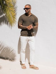 MAUVAIS Tropics Crochet Knit Polo - Imagem 2 de 6