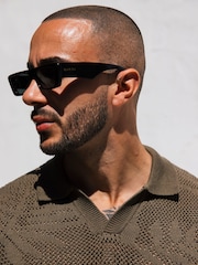MAUVAIS Tropics Crochet Knit Polo - Imagem 3 de 6