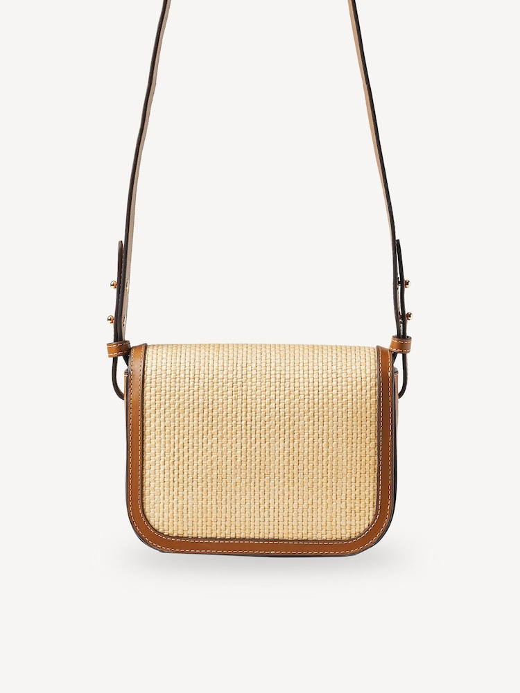 Aspinal of London Cream Ella Bag Raffia - Image 2 of 6