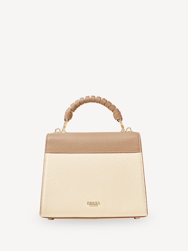 Aspinal of London Cream Mayfair Midi 2.0 Pebble Bag - Image 2 of 5 Aspinal of London Cream Mayfair Midi 2.0 Pebble Bag - Image 2 of 5