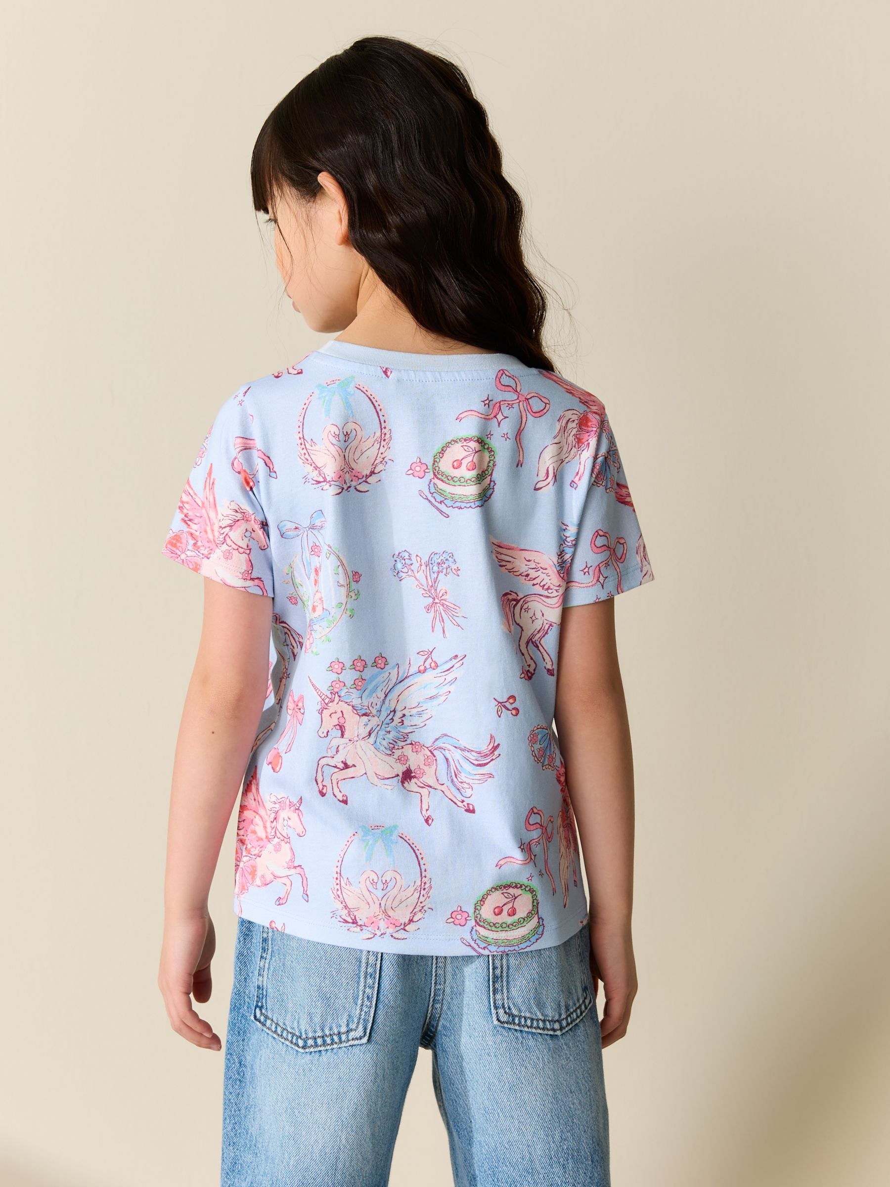 Next：日本 ブルー ユニコーン - Tシャツ（3 ～ 16 歳） from Next Japan