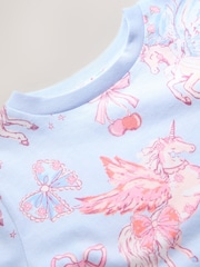 Blue Unicorn Print T-Shirt (3-16yrs) - Image 6 of 7
