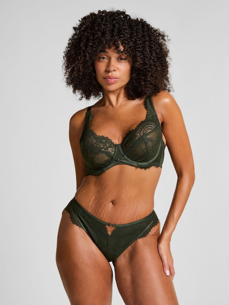 Hunkemöller Green Amara Brazilian Knickers - Image 1 of 5 Hunkemöller Green Amara Brazilian Knickers - Image 1 of 5