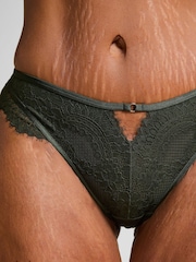Hunkemöller Green Amara Brazilian Knickers - Image 3 of 5