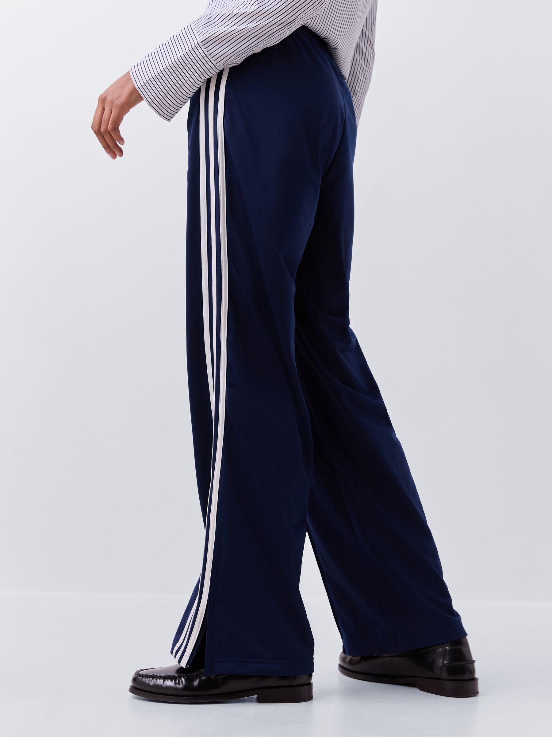 Buy adidas Originals Navy Blue/White Firebird Loose Trousers from