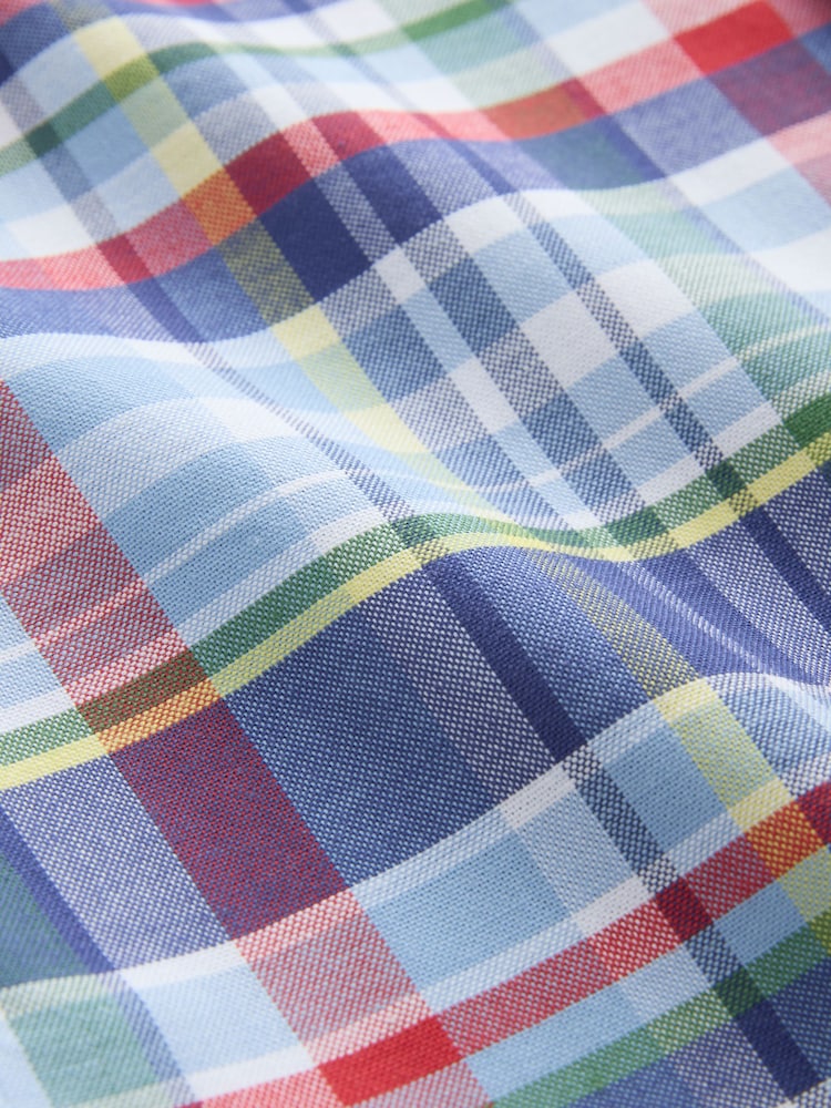 Blue Preppy Check Long Sleeve Oxford Check Shirt (3-16yrs) - Image 4 of 4