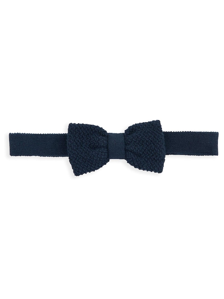 Mamas & Papas Blue Bow Tie Braces Bodysuit & Trousers Outfit Set - Image 6 of 6