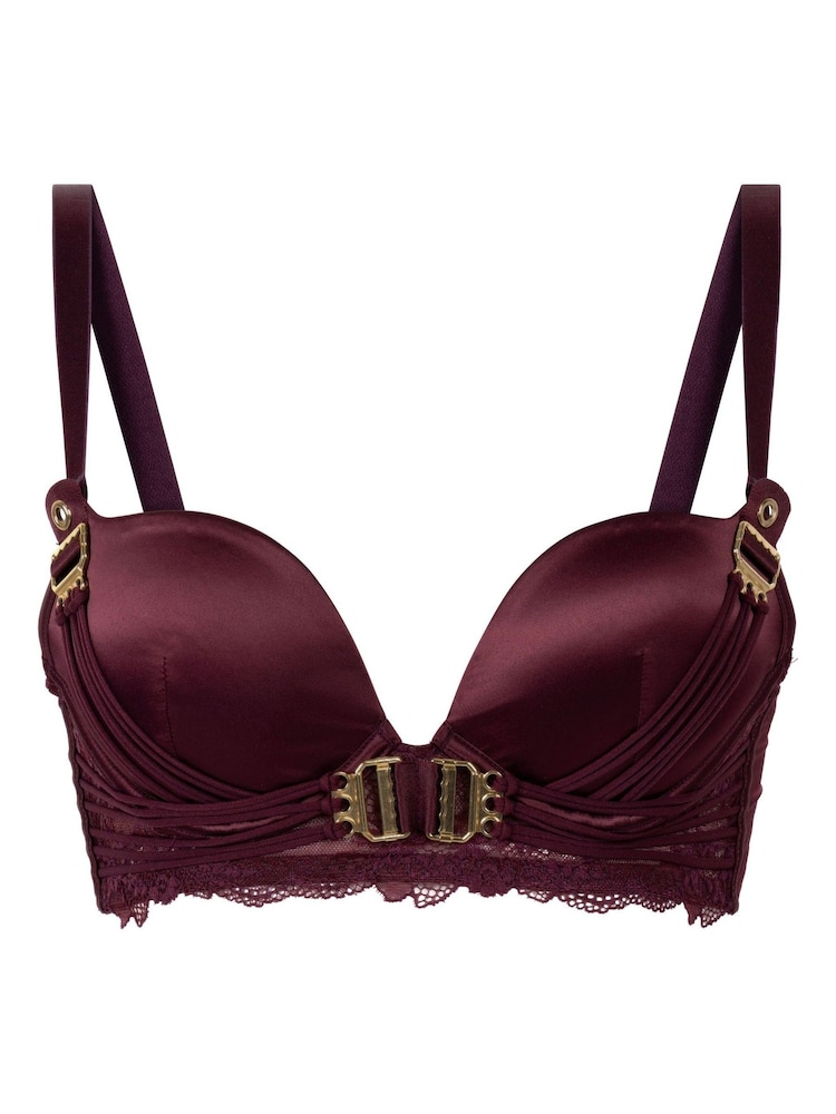 Hunkemöller Red Avela Padded Underwired Longline Bra - Image 5 of 5 Hunkemöller Red Avela Padded Underwired Longline Bra - Image 5 of 5