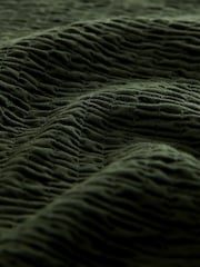 Verde caqui - Cap Sleeve Shirred Body Jersey Midi Dress - Imagen 7 de 9