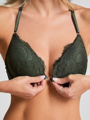 Hunkemöller Green Amara Padded Underwired Longline Bra - Image 2 of 5