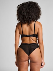 Hunkemoller Zoe Padded Longline Underwired Black Bra - Image 3 of 5