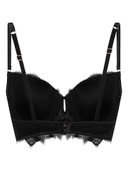 Hunkemoller Zoe Padded Longline Underwired Black Bra - Image 5 of 5
