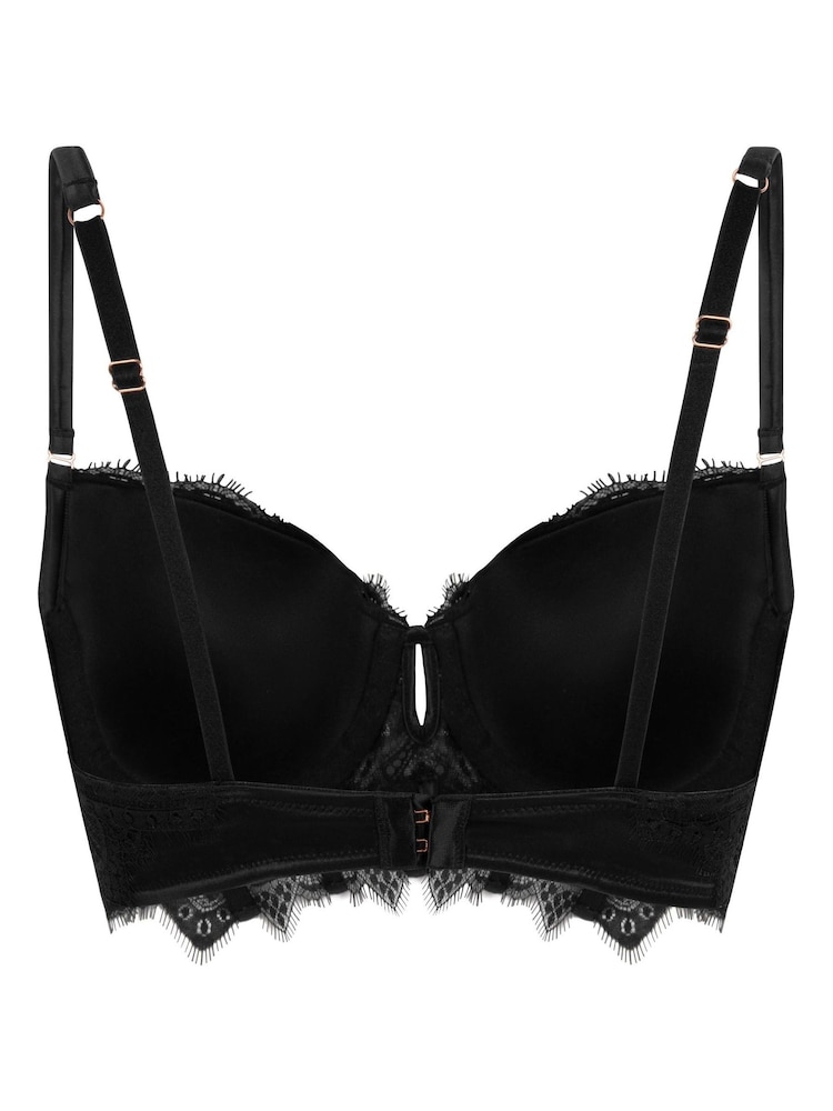 Hunkemoller Zoe Padded Longline Underwired Black Bra - Image 5 of 5 Hunkemoller Zoe Padded Longline Underwired Black Bra - Image 5 of 5