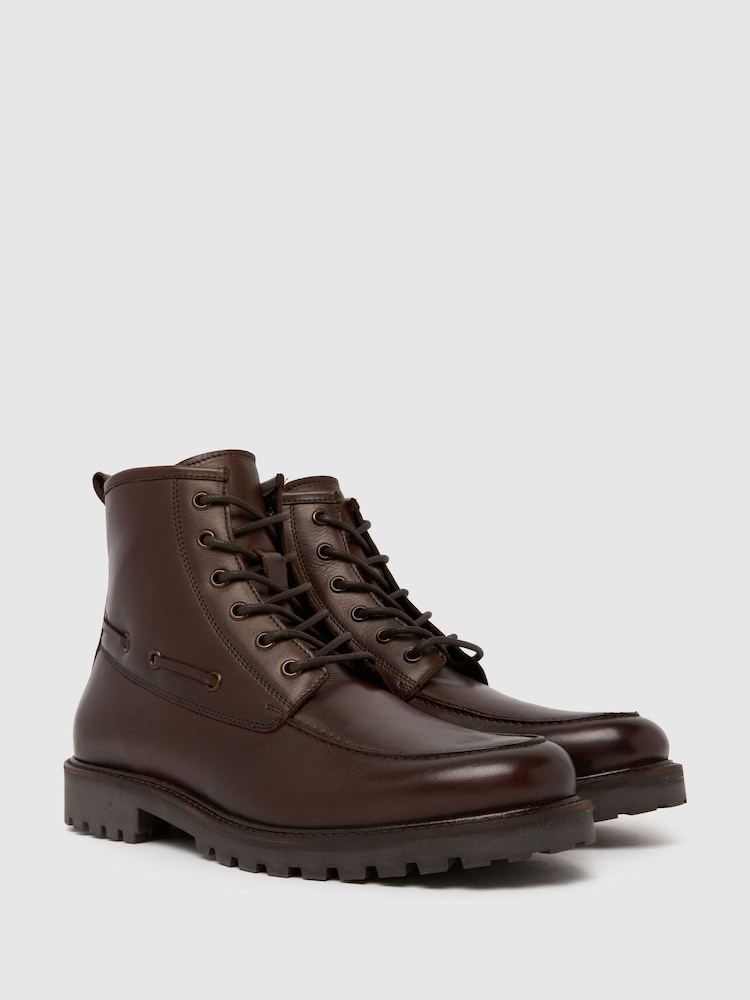 Schuh Darcy Leather Boat Boots - Image 2 of 4
