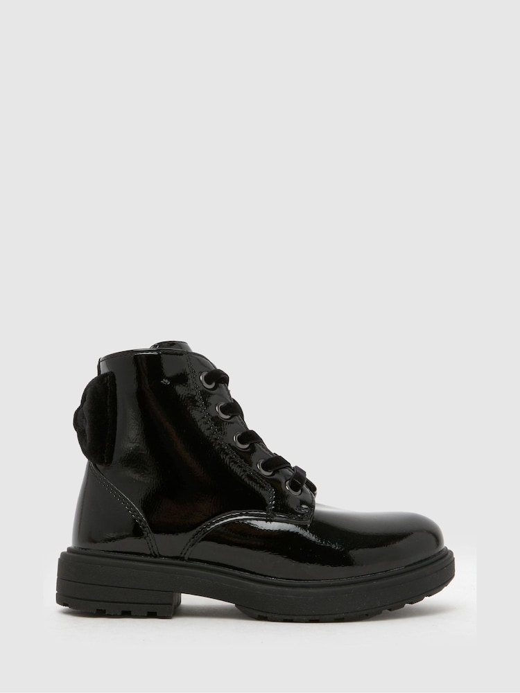 Schuh Carla Lace-Up Black Boots - Image 1 of 4
