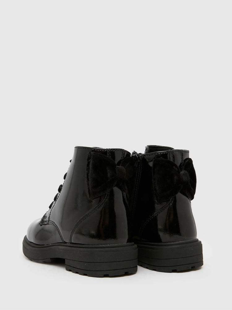 Schuh Carla Lace-Up Black Boots - Image 4 of 4
