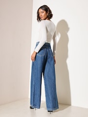 Friends Like These Mid Wash Colossal Weite Jeans mit weitem Bein - Bild 5 von 5