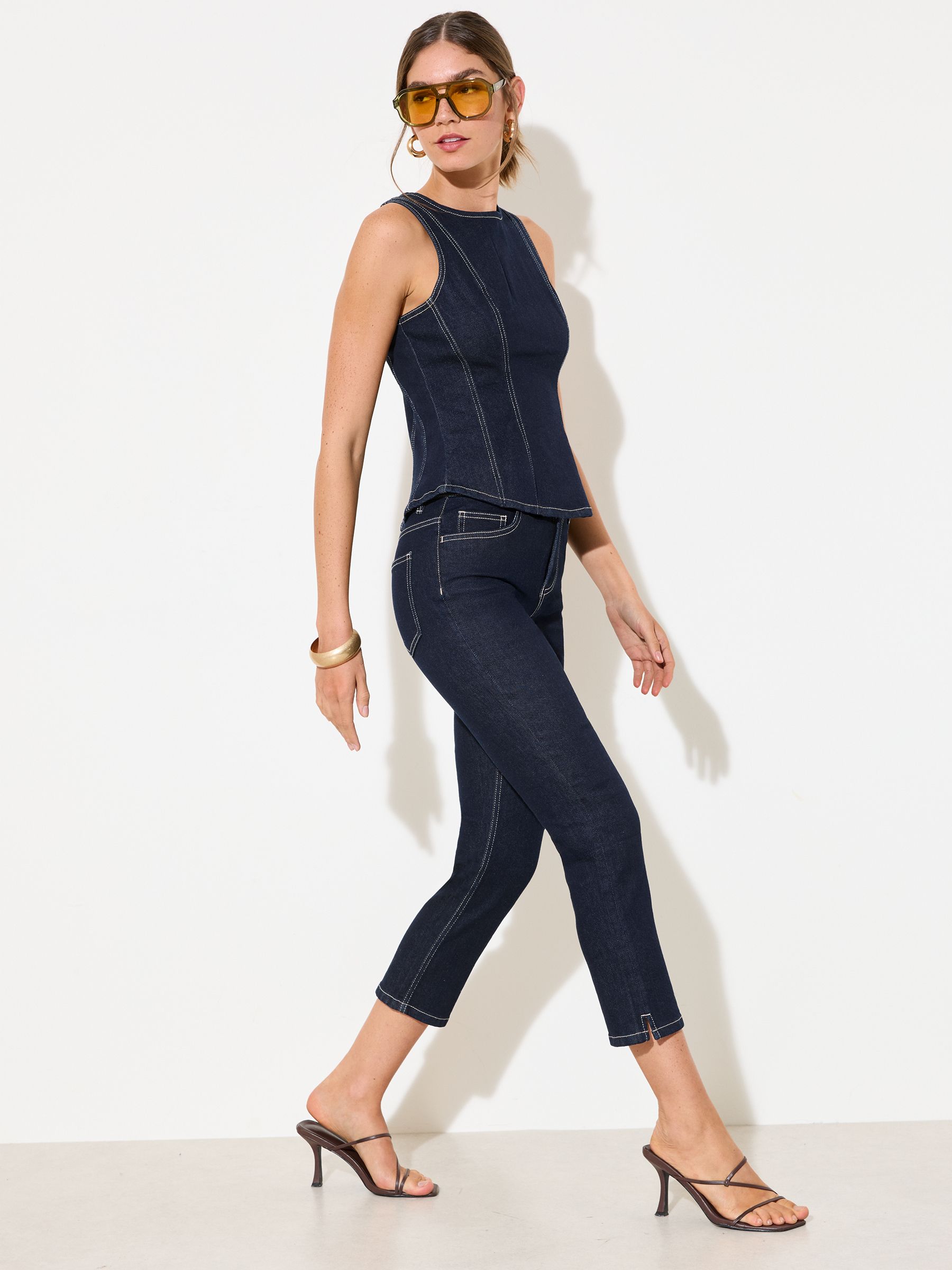 Friends Like These Rinse Wash Denim Capri Jeans